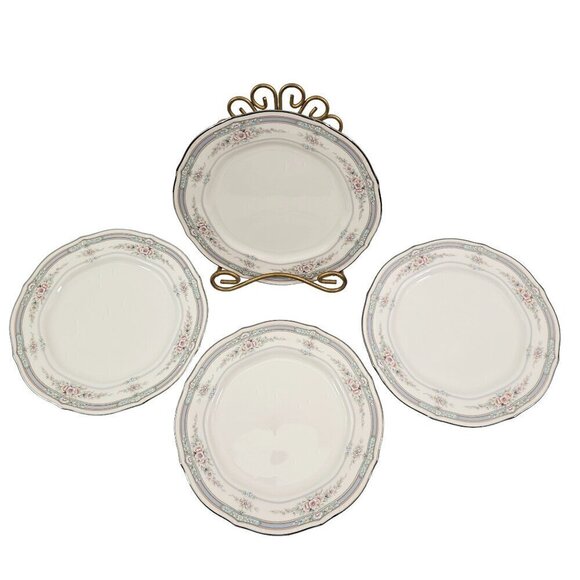Noritake Rothschild Ivory China Platinum Band Bread & Butter Plates – Set of 4 - Picture 1 of 16